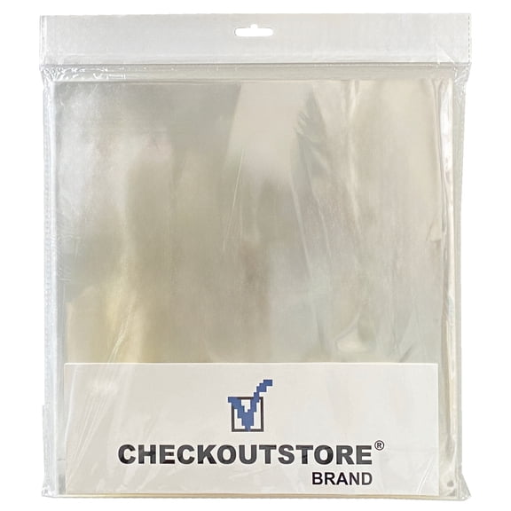 CheckOutStore 2000 Clear Plastic OPP for 12" LP Vinyl 33 RPM Record Album Covers Snug 12 5/8" x 12 5/8" (Outer Sleeves)