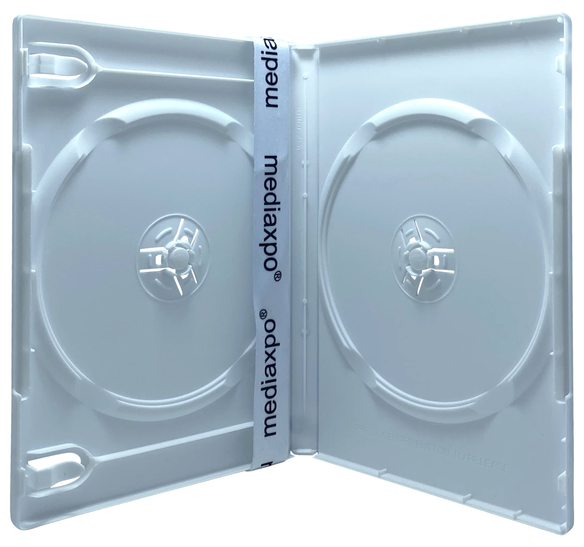 CheckOutStore 10 Premium Standard Solid White Color Double DVD Cases (100% New Material)