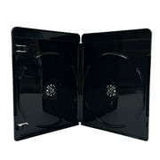 CheckOutStore 25 Premium Glossy Black 4K Blu-Ray Double Cases 11MM