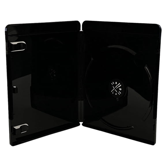 CheckOutStore 25 Premium Glossy Black 4K Blu-Ray Single Cases 14MM