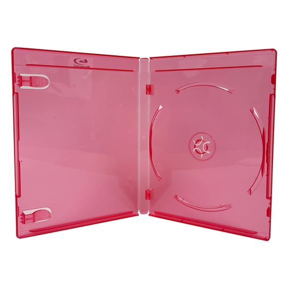 CheckOutStore 25 Premium Standard Clear Red Blu-Ray Single Cases 12MM