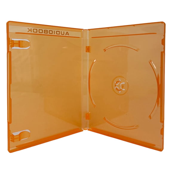 CheckOutStore 25 Premium Standard Orange Audio Book Blu-Ray Single Cases 12MM