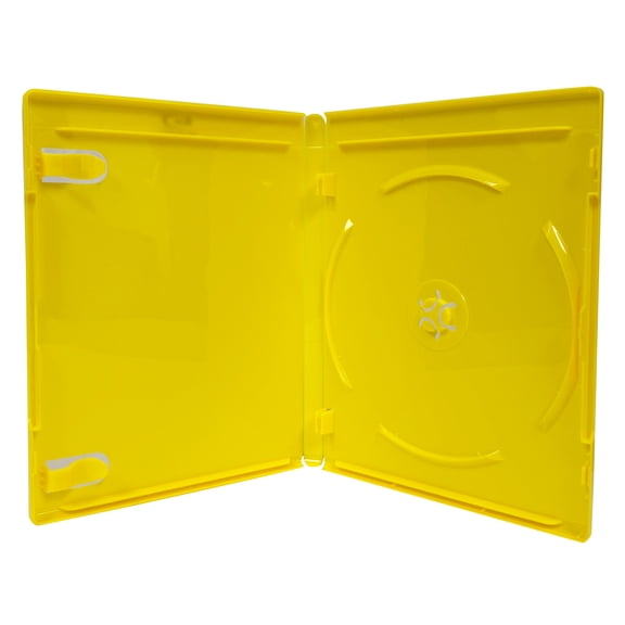 CheckOutStore 25 Premium Standard Solid Yellow Blu-Ray Single Cases 12MM