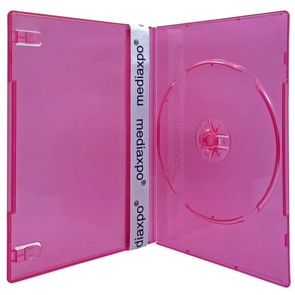 CheckOutStore 25 Slim Clear Red Color Single DVD Cases 7MM