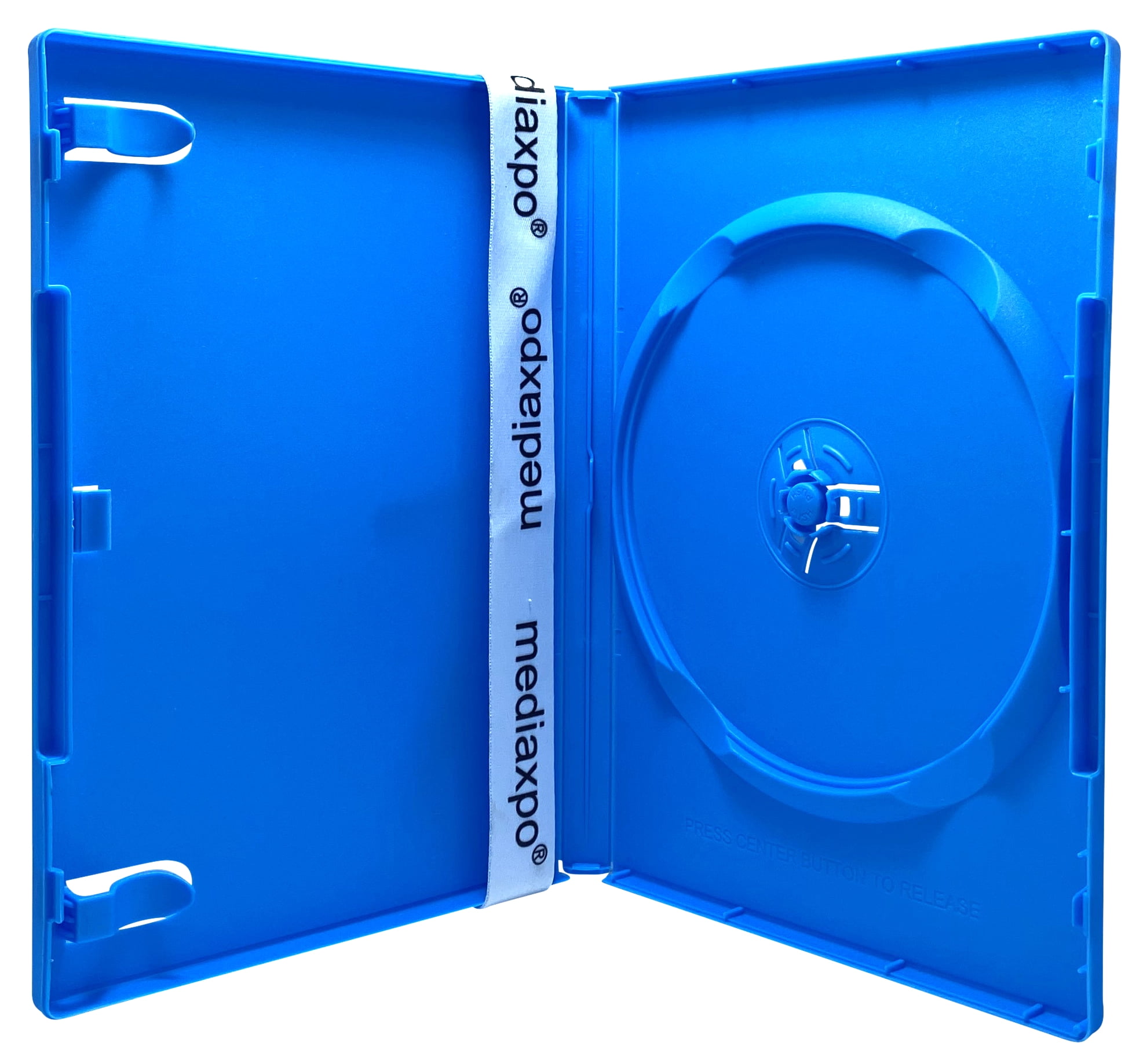 CheckOutStore 25 Standard Solid Blue Color Single DVD Cases