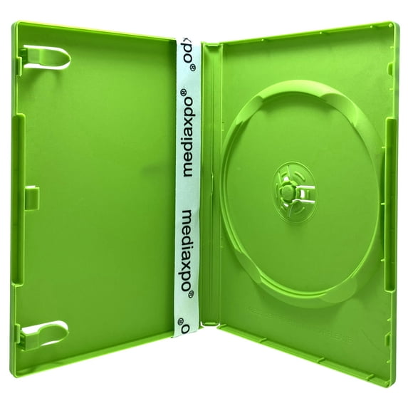 CheckOutStore 25 Standard Solid Green Color Single DVD Cases