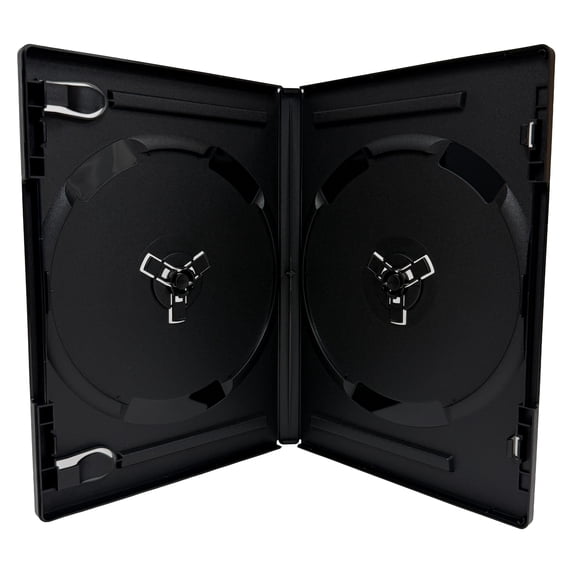 CheckOutStore 25 ULTRA Premium Standard Black Double DVD Cases 14MM 70g (100% New Material)