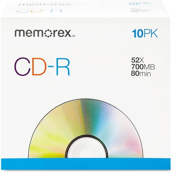 CheckOutStore 30 Memorex 52X CD-R 80min 700MB /w Slim CD Jewel Case (Logo on Top)