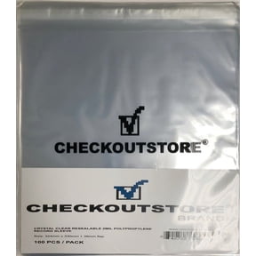 CheckOutStore 300 COS Clear Plastic OPP Outer Sleeves with Sealable Flap for 12" Vinyl 33 RPM Records Budget