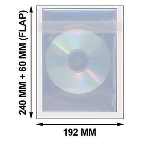 CheckOutStore 300 OPP Plastic Wrap Bag for DVD Case 57mm