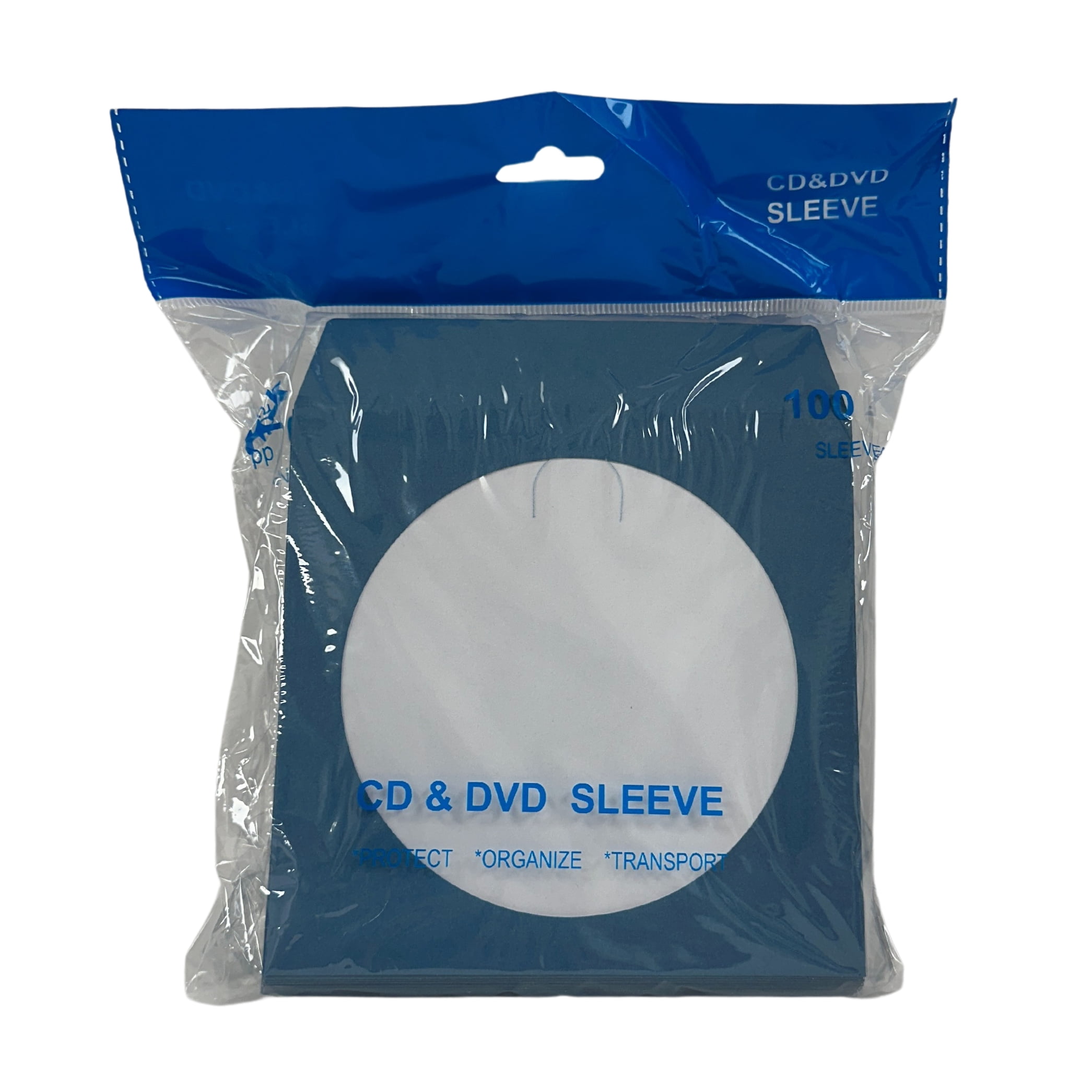CheckOutStore 400 Blue Color Paper CD Sleeves with Window & Flap