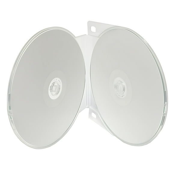 CheckOutStore 400 Clear Double Clamshell CD/DVD Case for 3-Ring Binder (Holds 2 Discs)