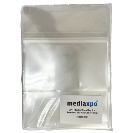 CheckOutStore 400 OPP Plastic Wrap Bag for Standard Blu-Ray Case 12mm