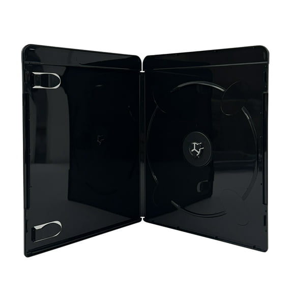 CheckOutStore 400 Premium Slim Glossy Black 4K Blu-Ray Single Cases 7MM