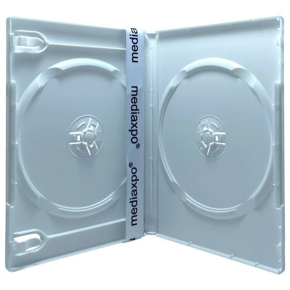CheckOutStore 400 Premium Standard Solid White Color Double DVD Cases (100% New Material)