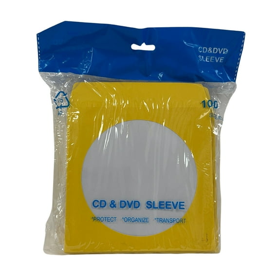 CheckOutStore 400 Yellow Color Paper CD Sleeves with Window & Flap