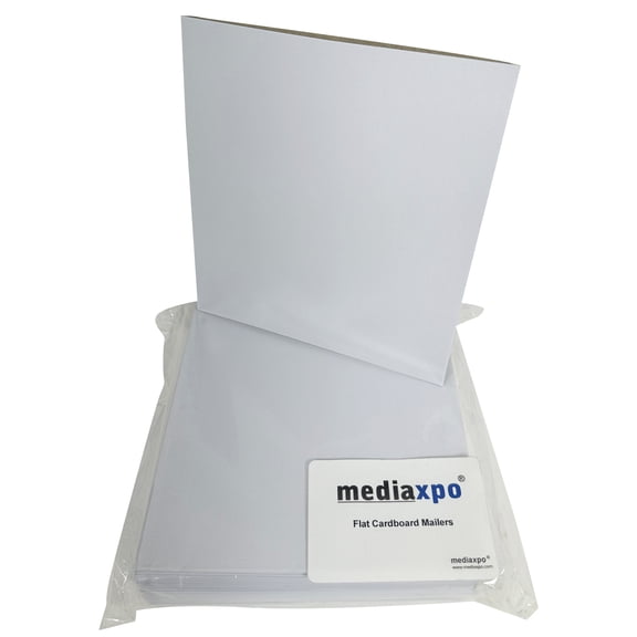 CheckOutStore 50 CD/DVD White Cardboard Jackets Cover No FLAP (5 5/8 x 6)