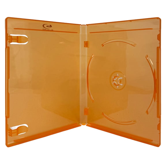 CheckOutStore 50 Premium Standard Orange Blu-Ray Single Cases 12MM
