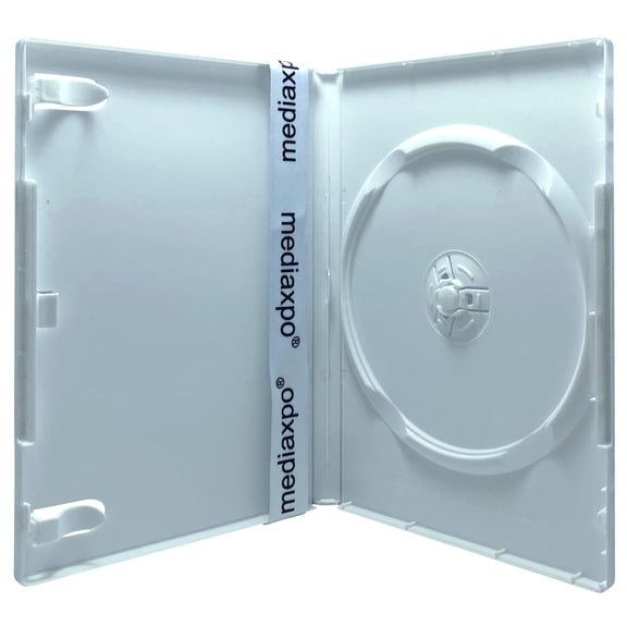 CheckOutStore 50 Premium Standard Solid White Color Single DVD Cases (Professional Use)