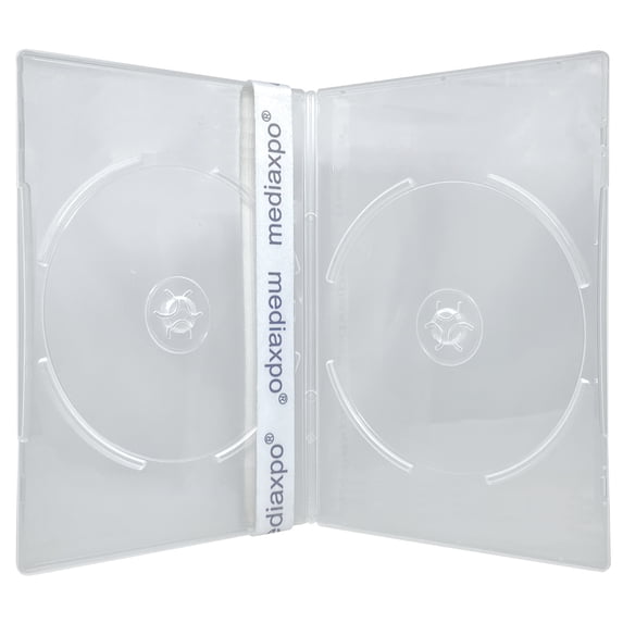 CheckOutStore 50 Slim Clear Double DVD Cases 7MM