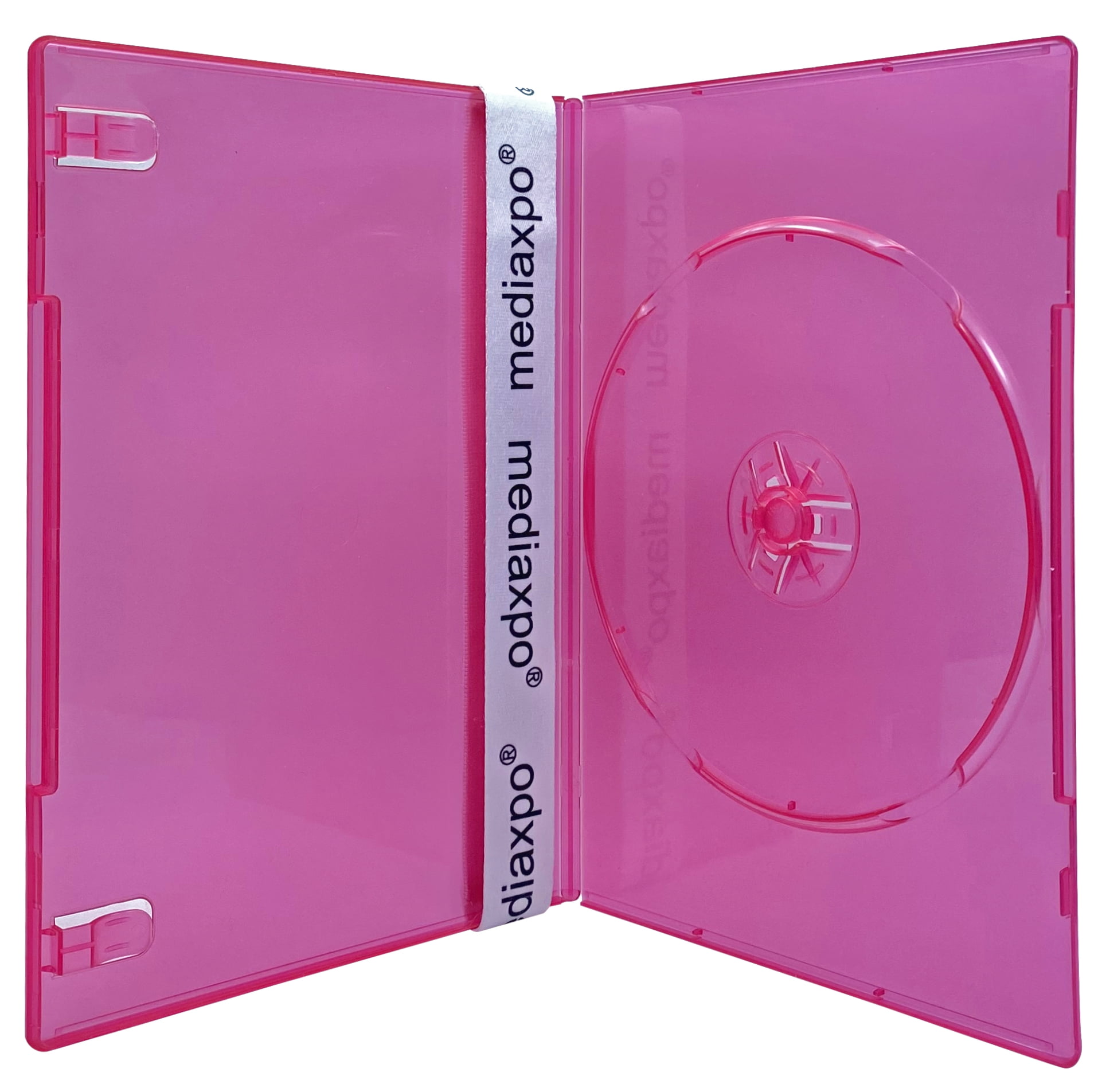 CheckOutStore 50 Slim Clear Red Color Single DVD Cases 7MM