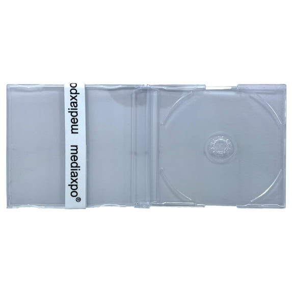 CheckOutStore 50 Slim Import CD-5 Maxi Super Clear CD Jewel Cases J Card European 7.2mm