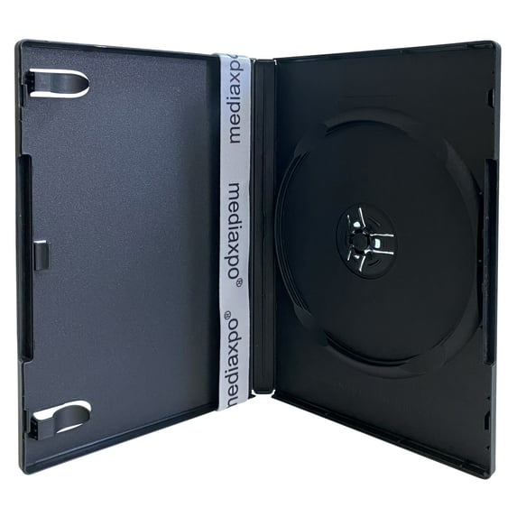 CheckOutStore 50 Standard Black Single DVD Cases 14MM (Machinable Quality)