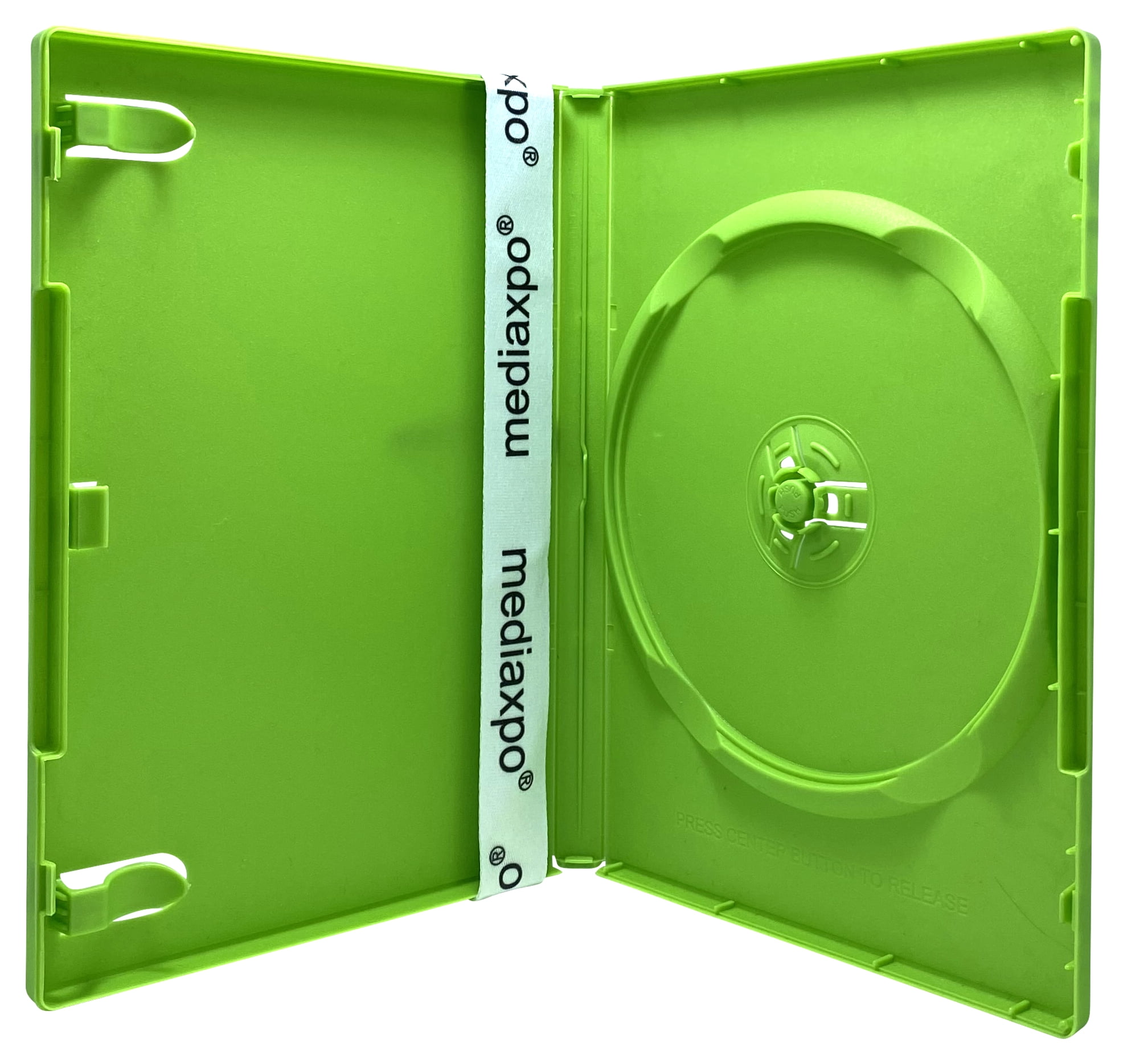 CheckOutStore 50 Standard Solid Green Color Single DVD Cases