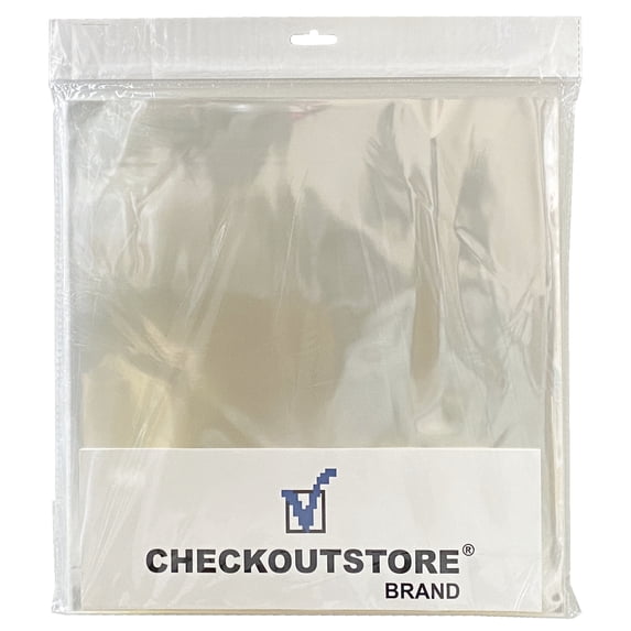 CheckOutStore 500 Clear Plastic OPP for 12" LP Vinyl 33 RPM Record Album Covers (Outer Sleeves)