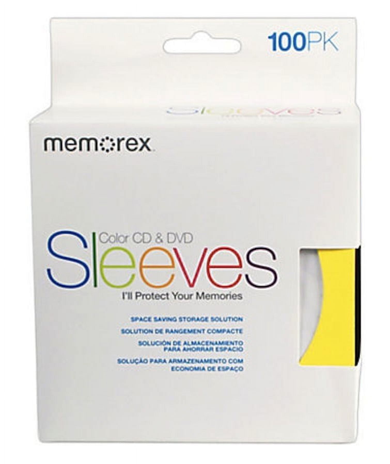 CheckOutStore 500 Memorex Assorted Color Paper CD Sleeves with Window
