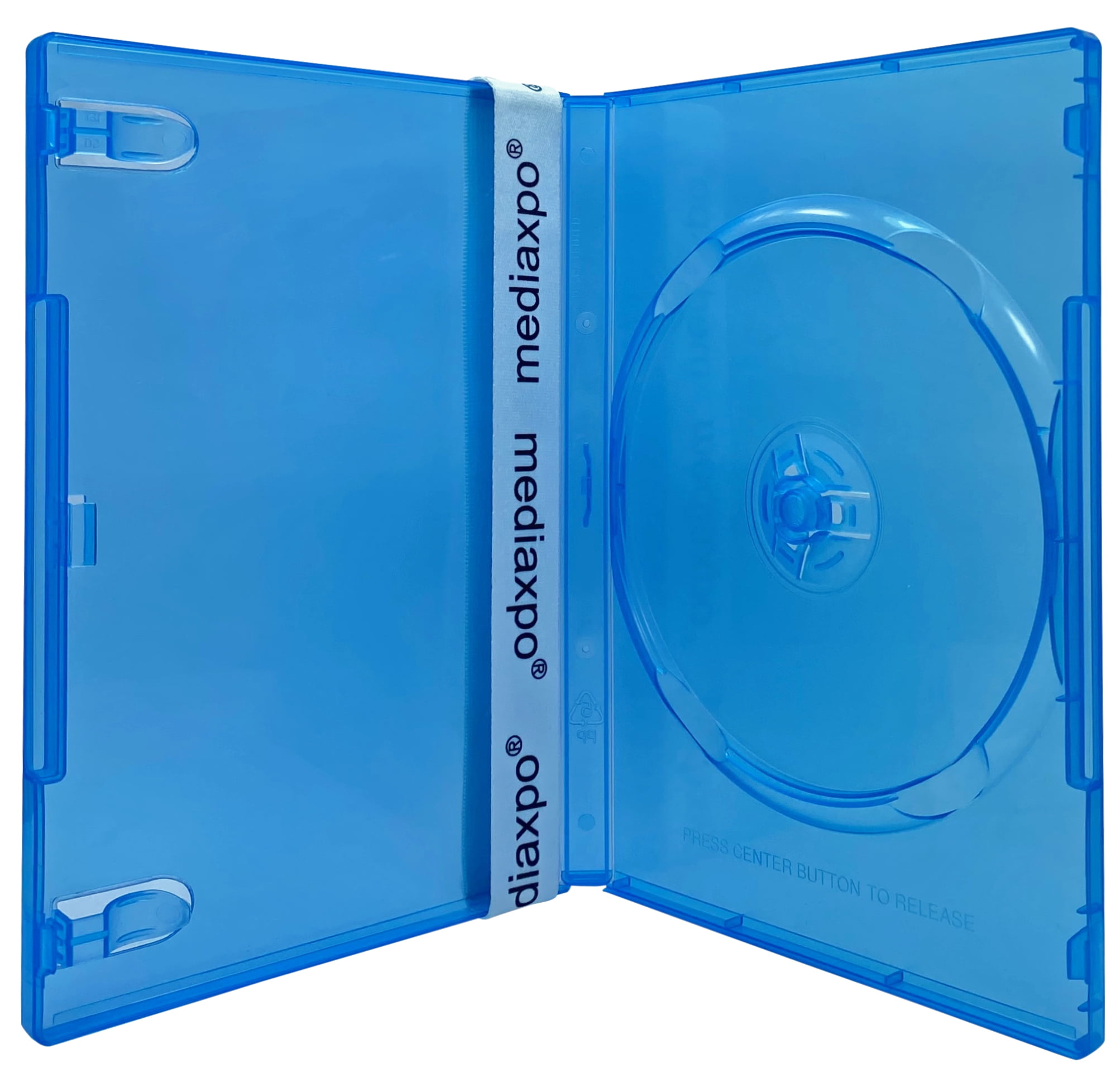 CheckOutStore 500 Standard Clear Blue Color Single DVD Cases