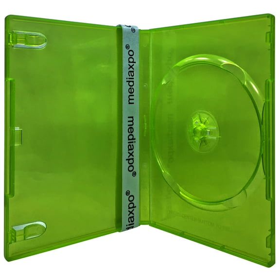 CheckOutStore 500 Standard Clear Green Color Single DVD Cases