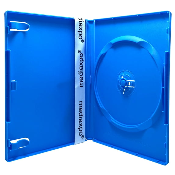 CheckOutStore 500 Standard Solid Blue Color Single DVD Cases