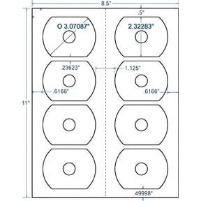 CheckOutStore Compulabel 312682 Business Card CD Labels (100 White Sheets 800 CD Labels)