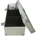 thumbnail image 1 of (1) CheckOutStore Aluminum Heavy Duty 7" 45 RPM Vinyl Record Album Storage Box (Holds Up to 300 Records) (Silver), 1 of 6