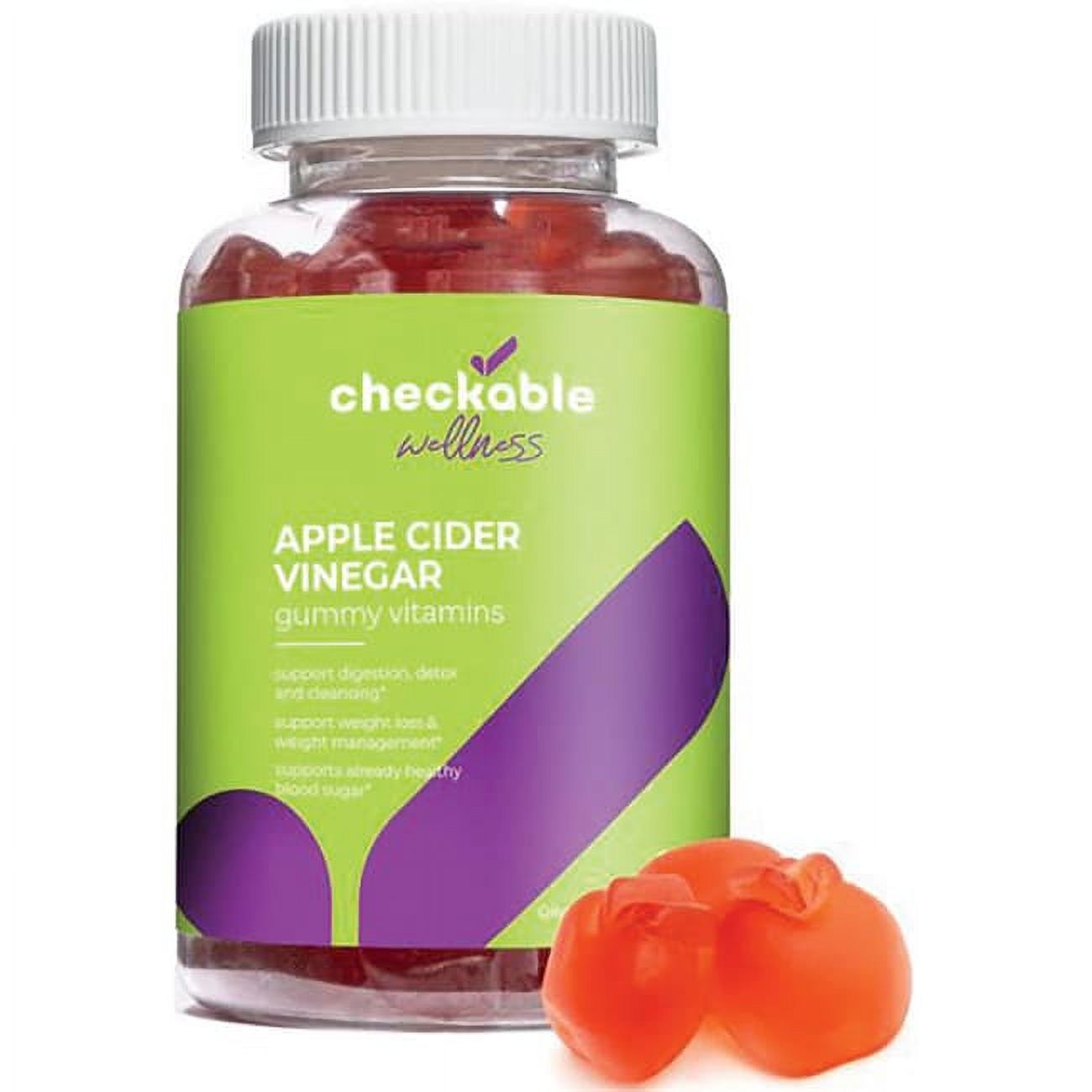 Apple Cider Vinegar Gummies 600 mg 75 Gummies Natural Apple
