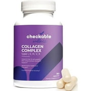 Checkable Wellness Collagen Complex type I,Ii,Iii,V,X 60 Caps