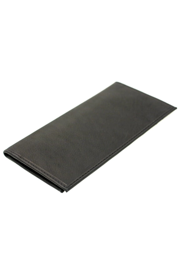 Checkbook Cover Holder Super Slim Plain Mens Womens Genuine Leather Cowhide New