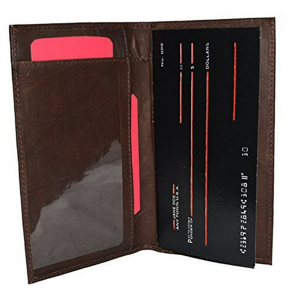 Checkbook Cover Plain Genuine Leather by Leatherboss