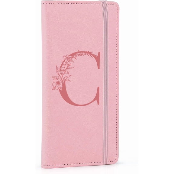 Checkbook Covers for Personal Checkbook,  Blocking Checkbook Holder Alphabet Checkbook Cover for Duplicate Checks,  C