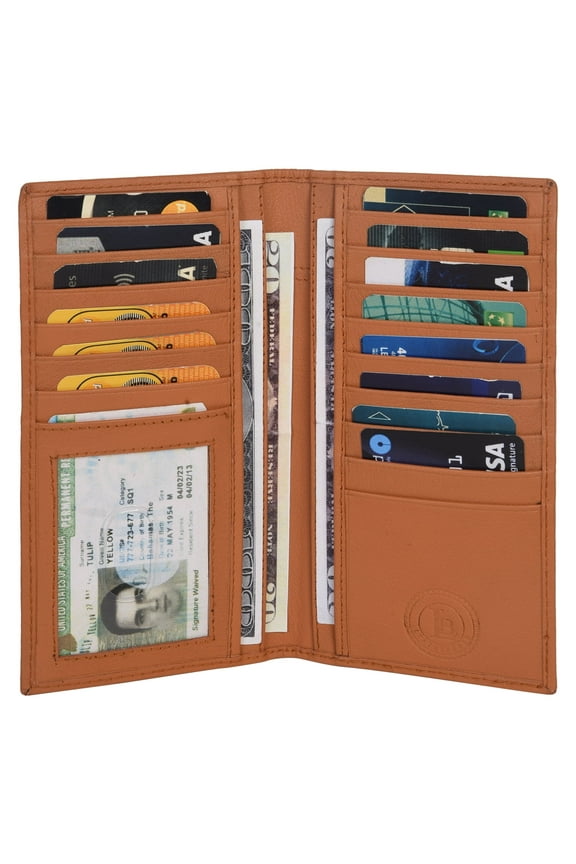 Checkbook Credit Card Holder Wallet by Leatherboss