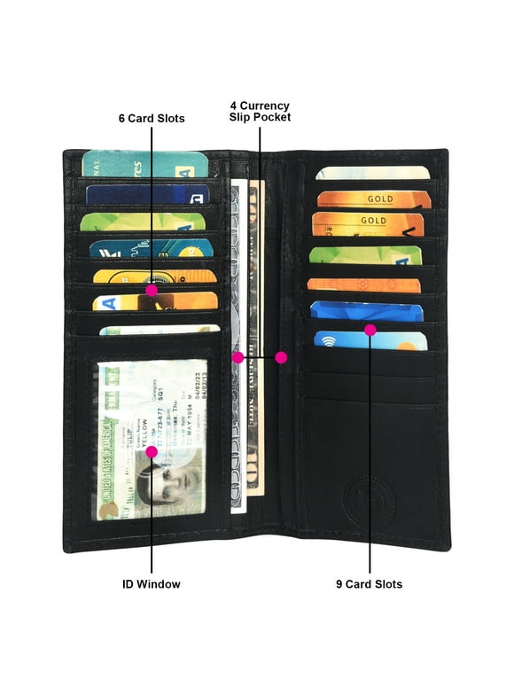 Checkbook Credit Card Holder Wallet by Leatherboss