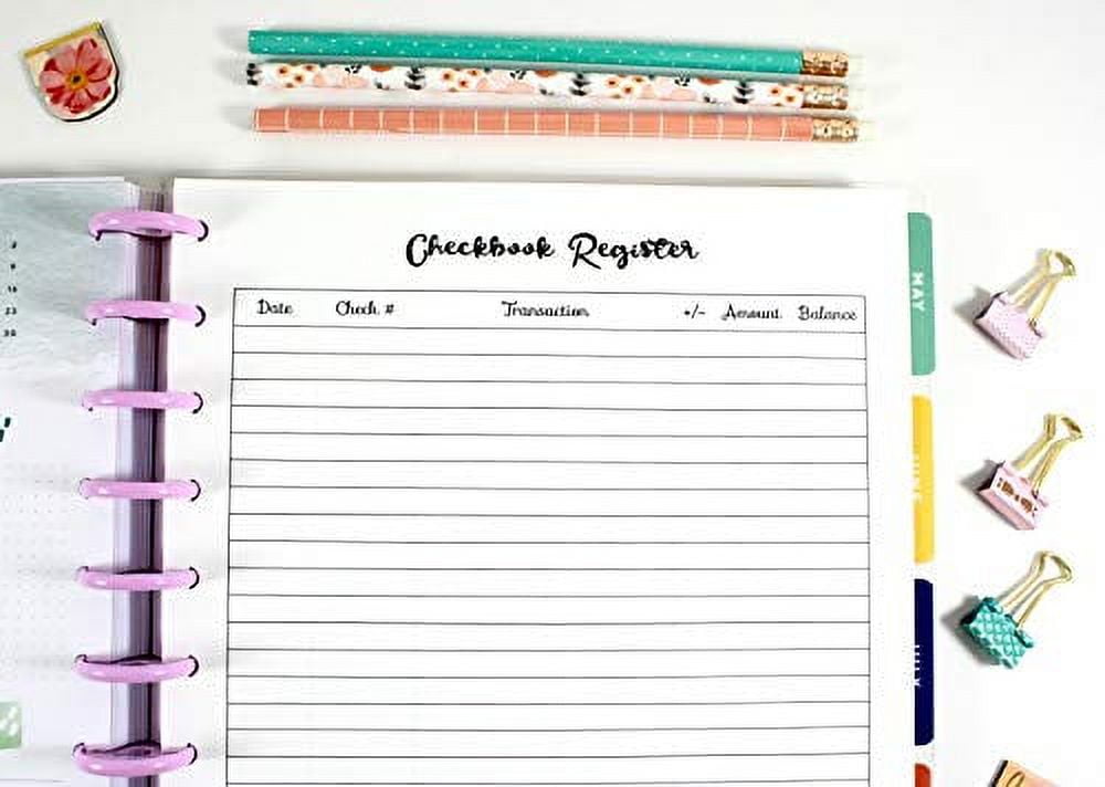 Checkbook Register Inserts for 11 Disc Planners