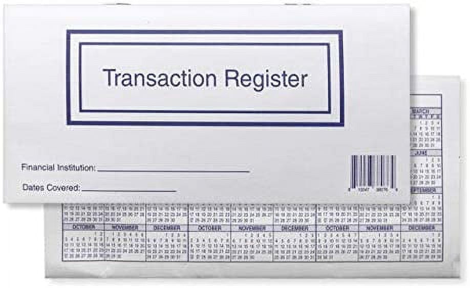 Checkbook Registers for Personal Checkbook, Transactions Ledgers, Pack