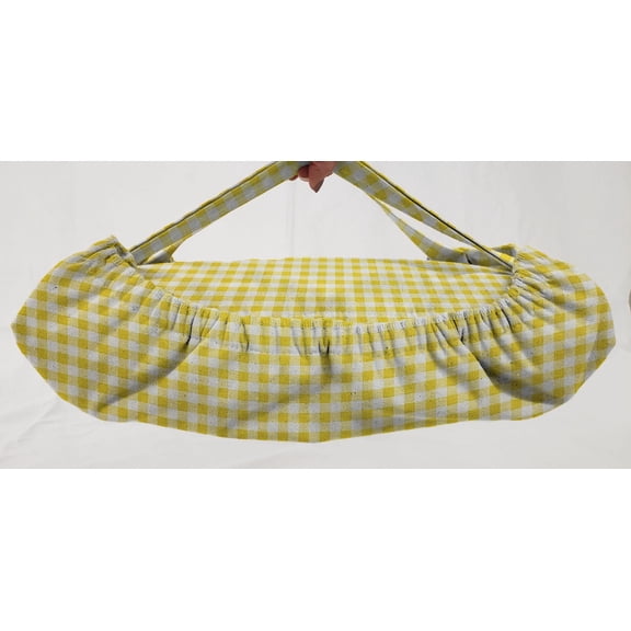 Checked Gingham Casserole Baking Pan or Pie Plate Cozy and Carrier by Penny's Needful Things (Large Casserole Carrier) (Yellow)
