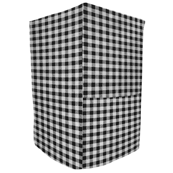 Checked Gingham Coffee Maker Cover by Penny's Needful Things (Black)