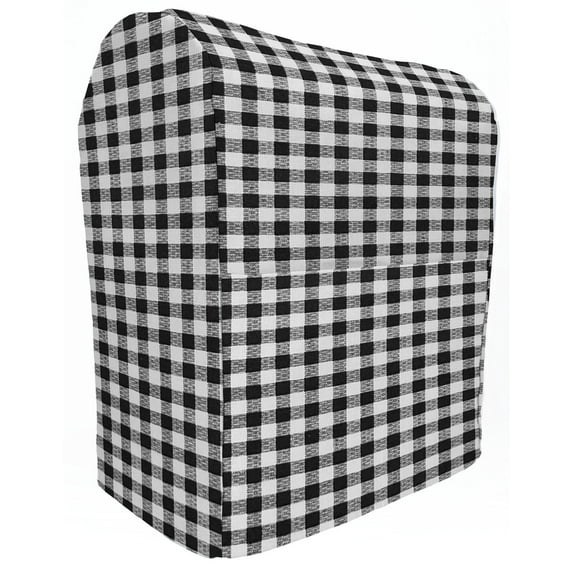 Checked Gingham Cover Compatible with Cuisinart 5.5qt Precision Master Stand Mixer by Penny's Needful Things (Black)