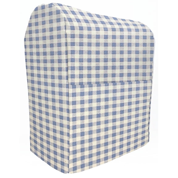 Checked Gingham Cover Compatible with Kitchenaid Stand Mixer by Penny's Needful Things (Light Blue, 4.5qt / 5qt Tilt Head)