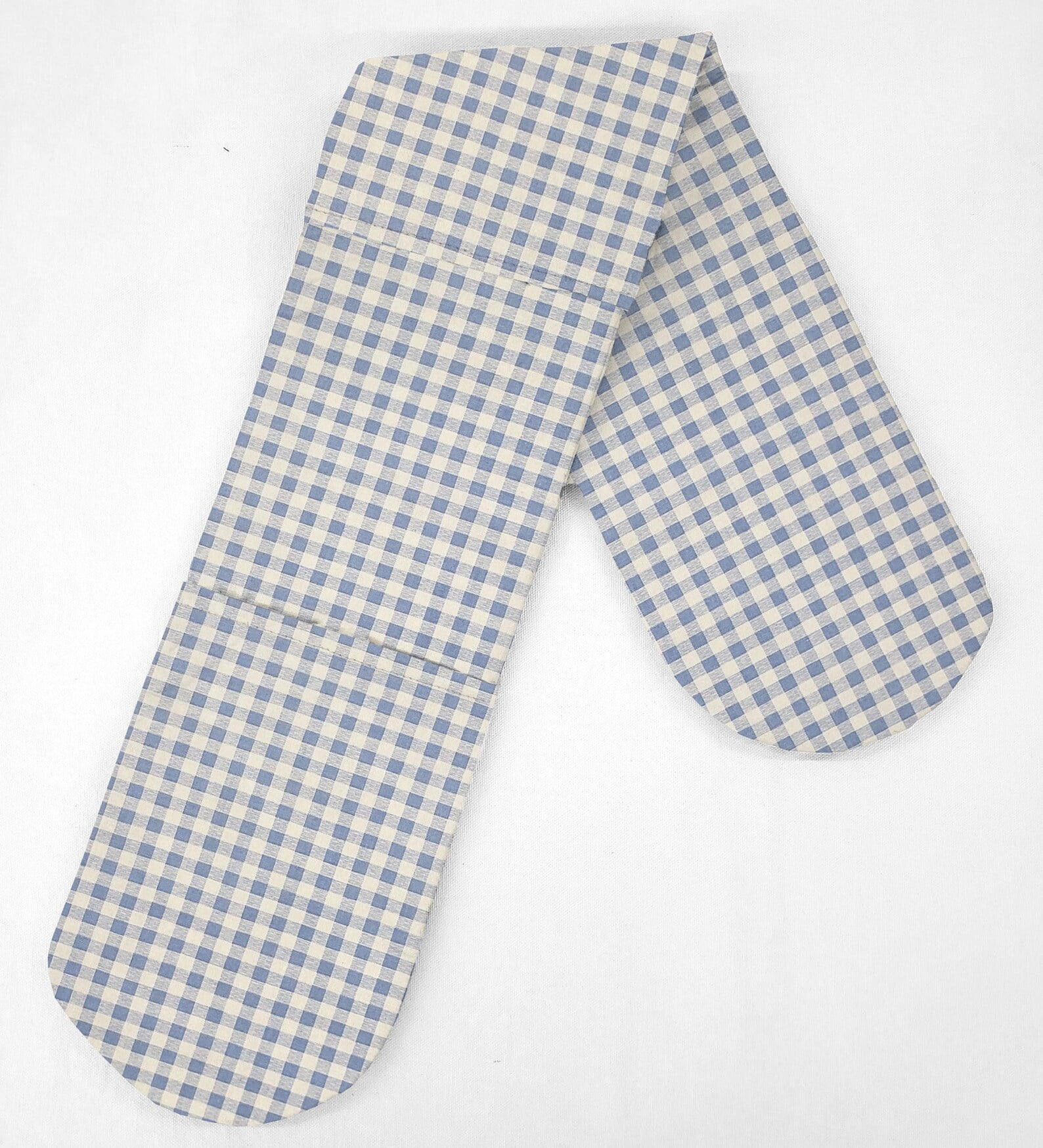 Checked Gingham Double Oven Mitt by Penny's Needful Things (Light Blue)