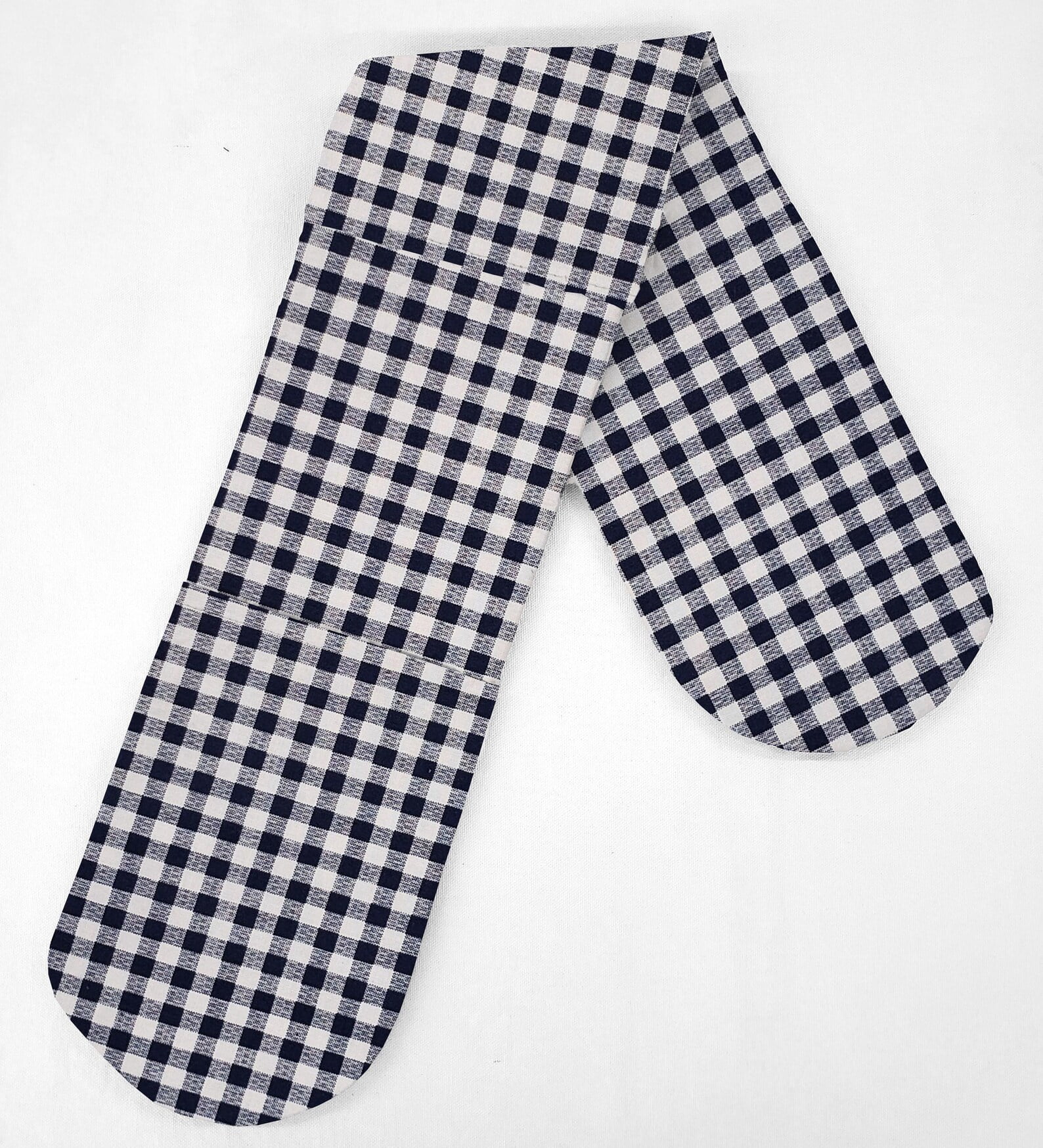 Checked Gingham Double Oven Mitt by Penny's Needful Things (Navy Blue)